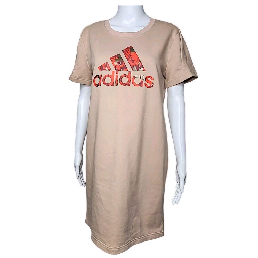 adidas x Zoe Saldana Dress Womens Sport GJ6683 Ash Pearl Size M Cotton Blend